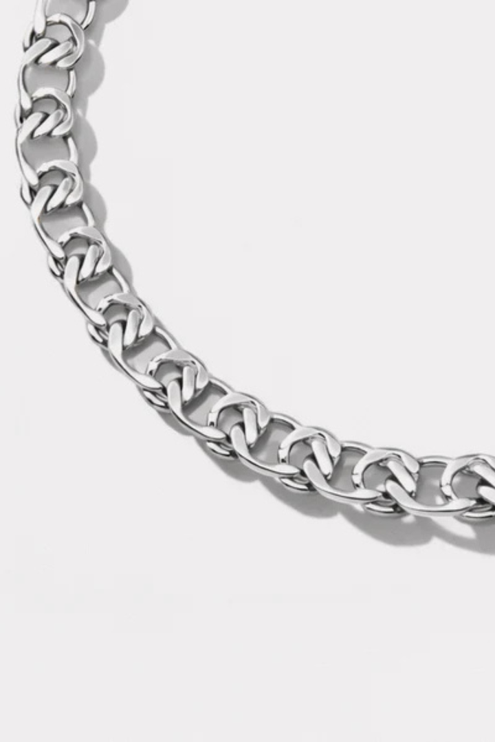 BIZOU Silver stainless steel cross mesh bracelet BIZOU