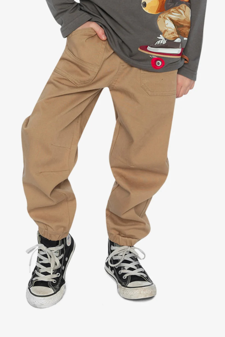 Deux Par Deux Stretch Canvas Jogger Pants
