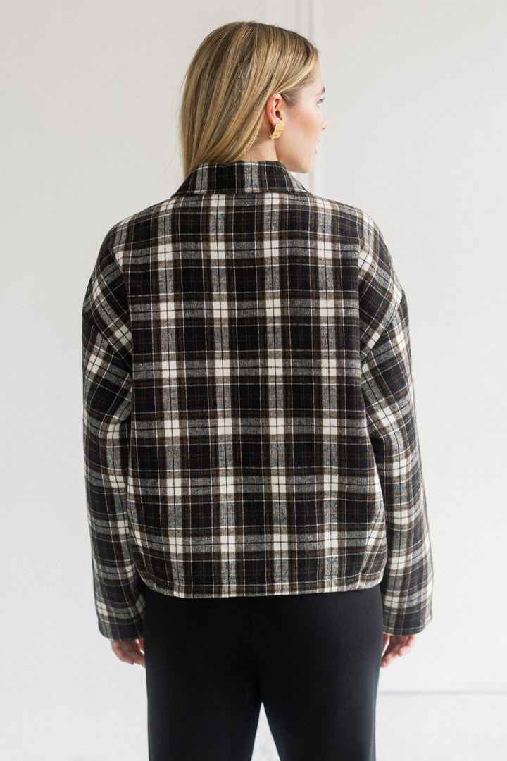 Brunette The Label Plaid Bubble Jacket