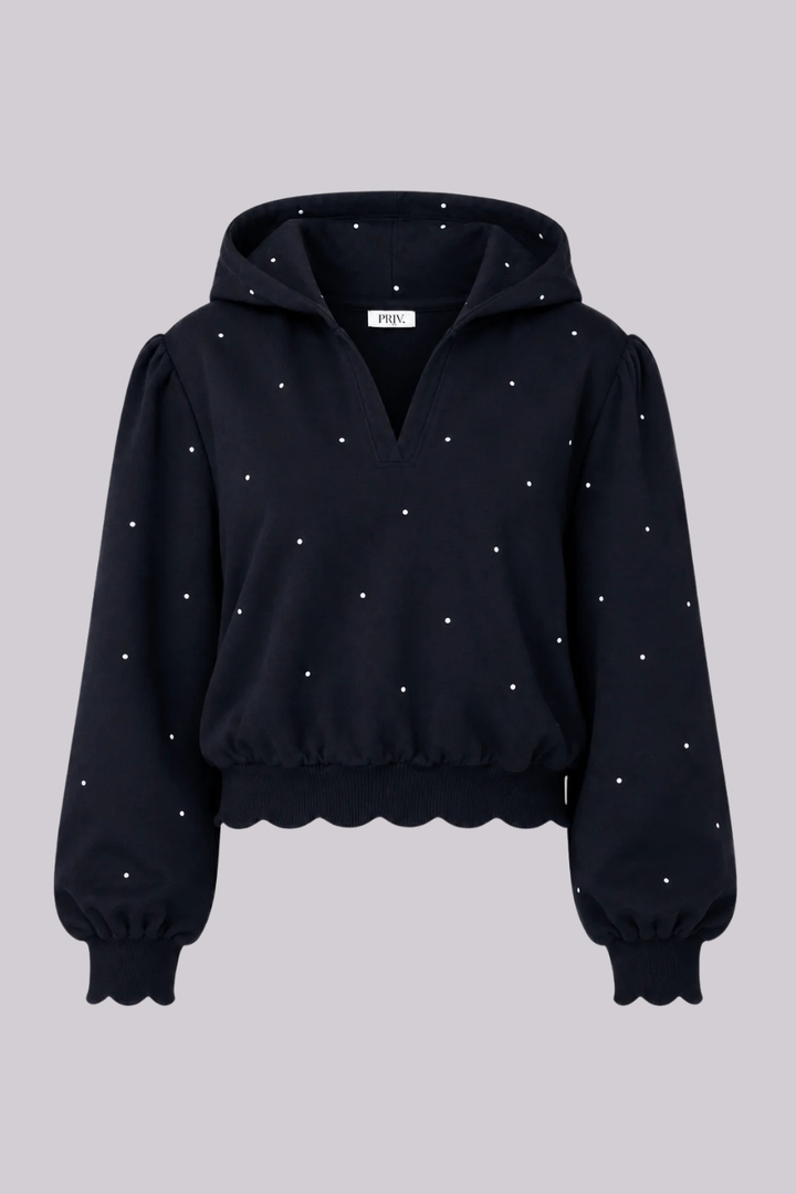 Priv Noemie Polka Dot Fleece Hoodie