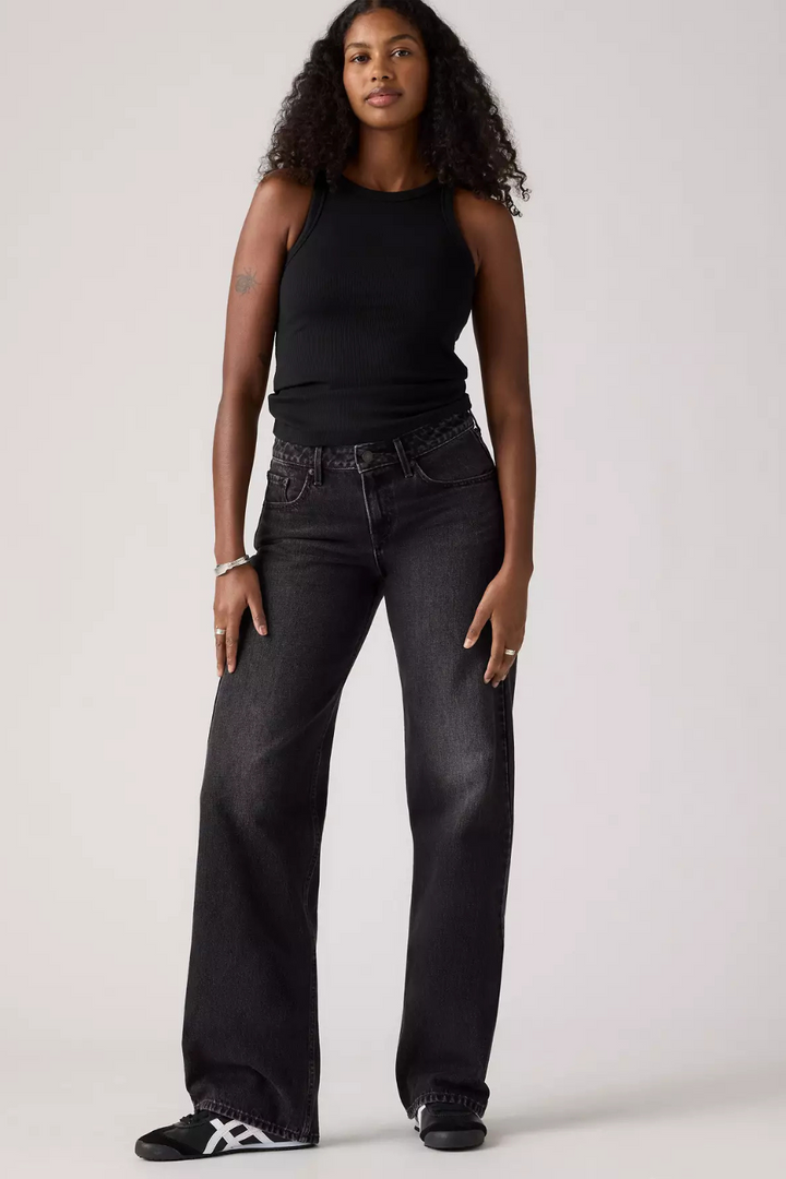 Low Loose Jeans in Tech Storm