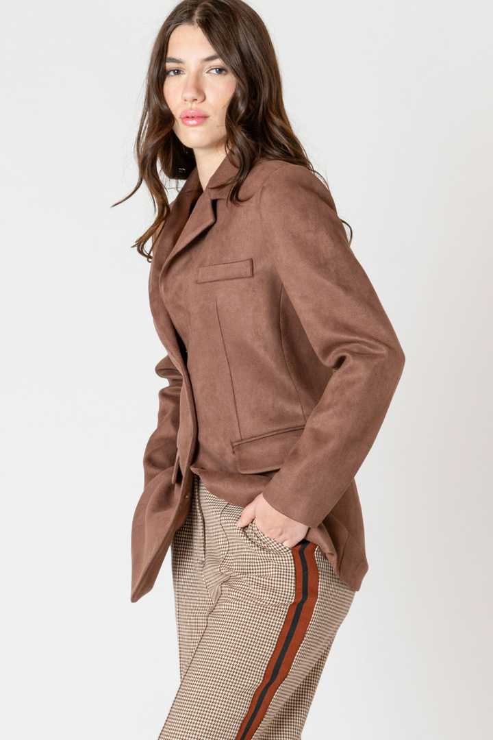 Audrey Faux Suede Blazer