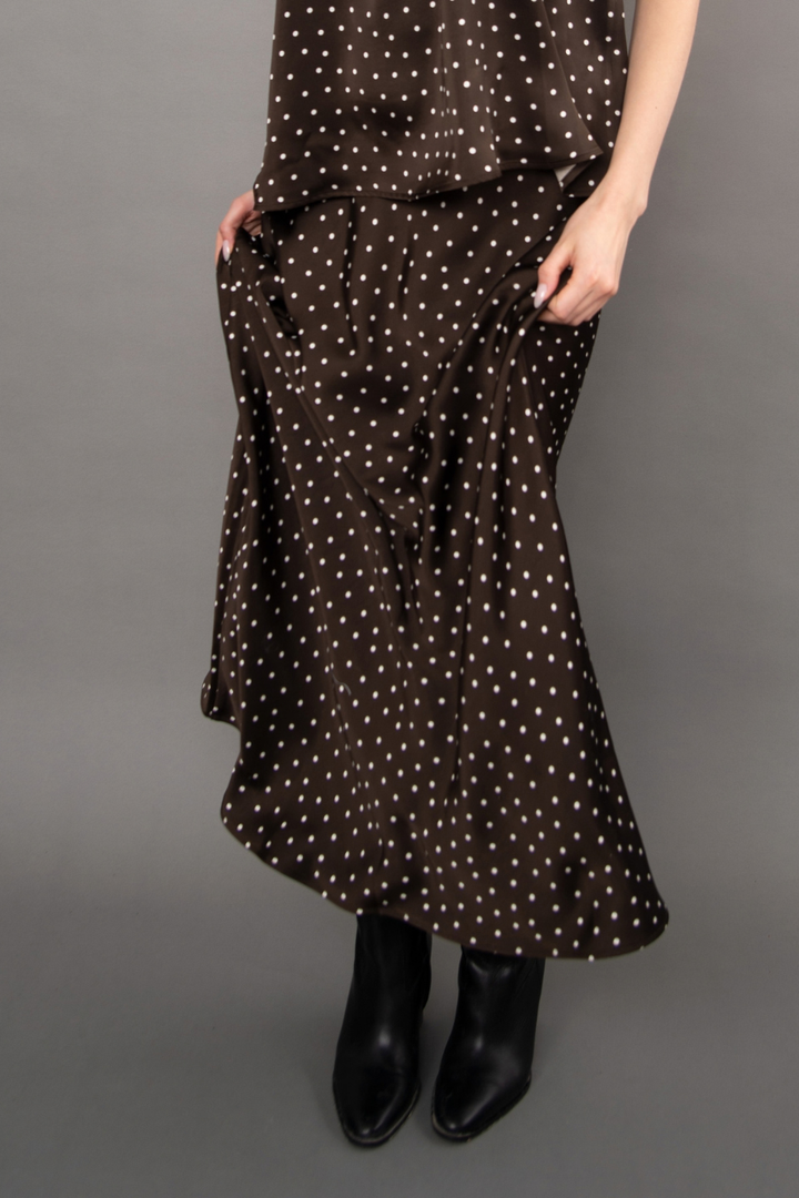 RD Style Alicent Printed Satin A-Line Maxi Skirt