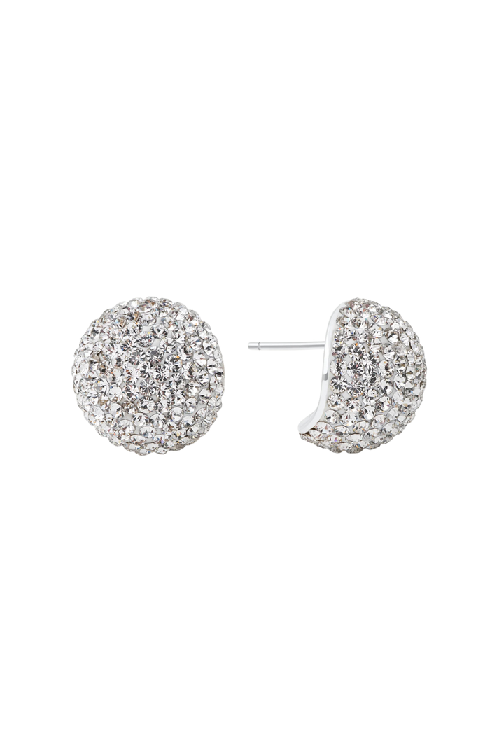 Icon Sparkle Stud Earrings in White