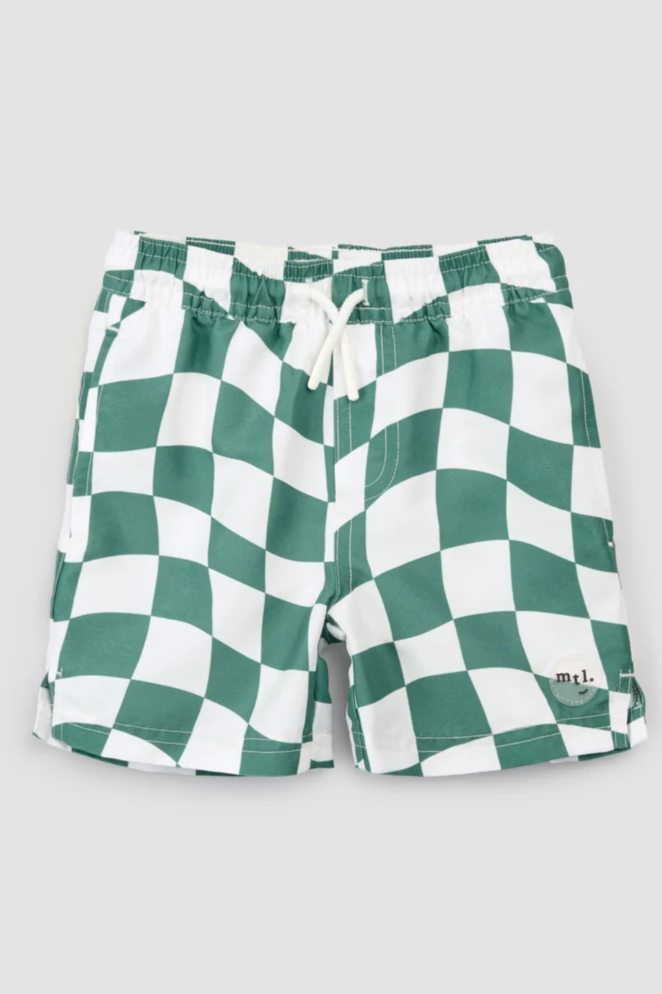 Turquoise Checkerboard Swim Trunks - Hot Peppers Clothing