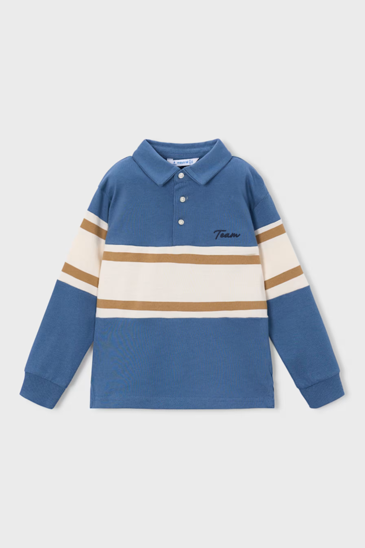 Mayoral Boy Mixed Fabric Polo MAYORAL