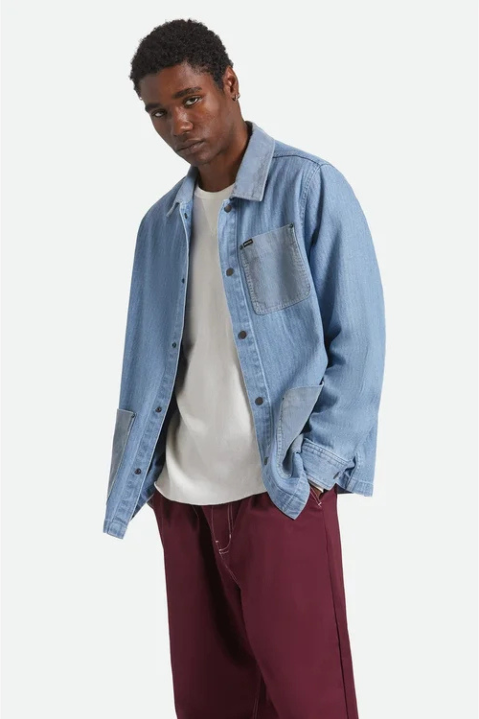 Herringbone Denim Chore Coat