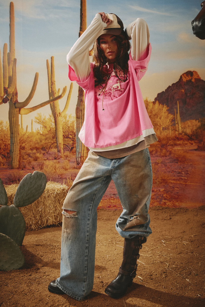 SABBI NEIGH SAYER LONG SLEEVE TEE