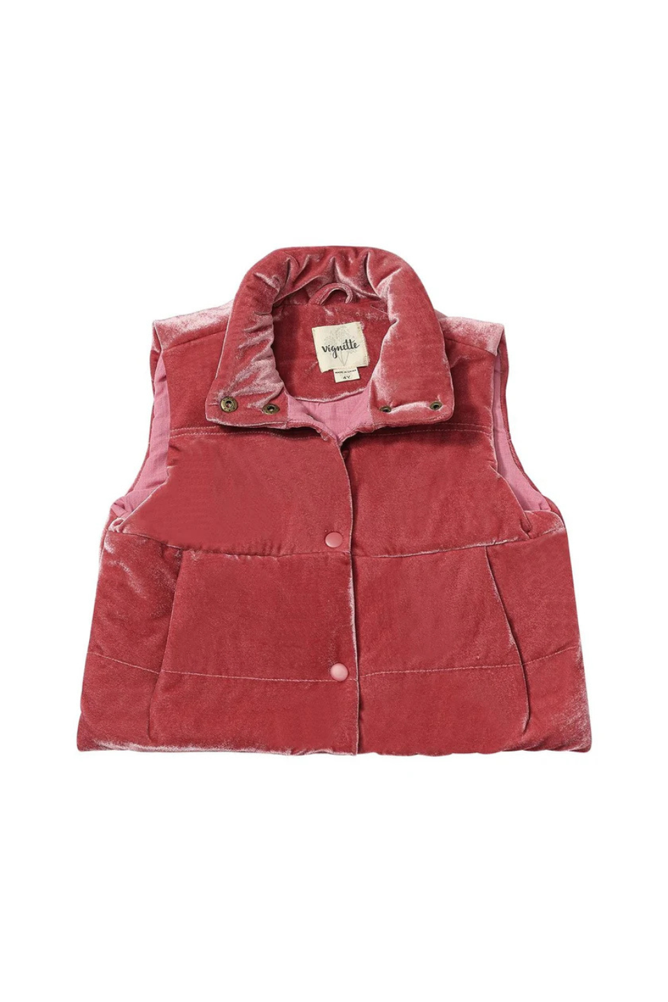 Parker Vest in Rose Velvet
