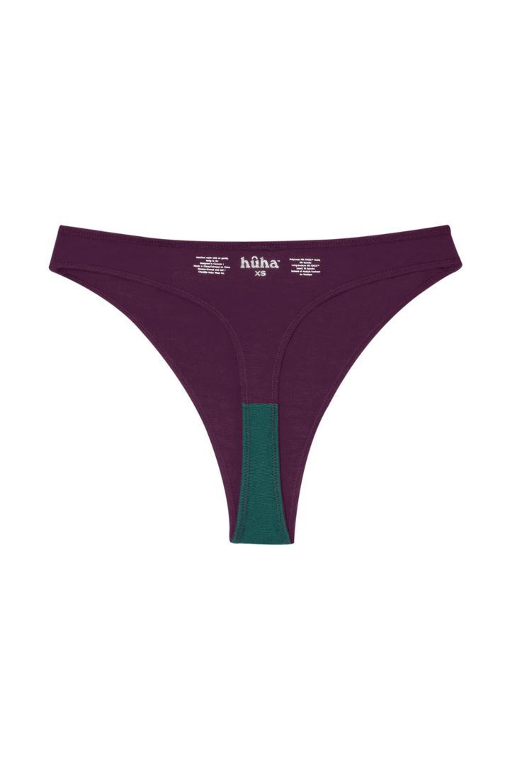 High Rise Thong in Plum