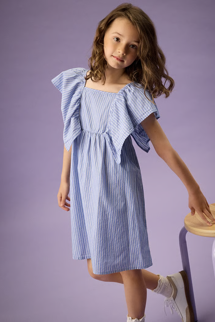 Woven Stripe Dress - Hot Peppers Clothing