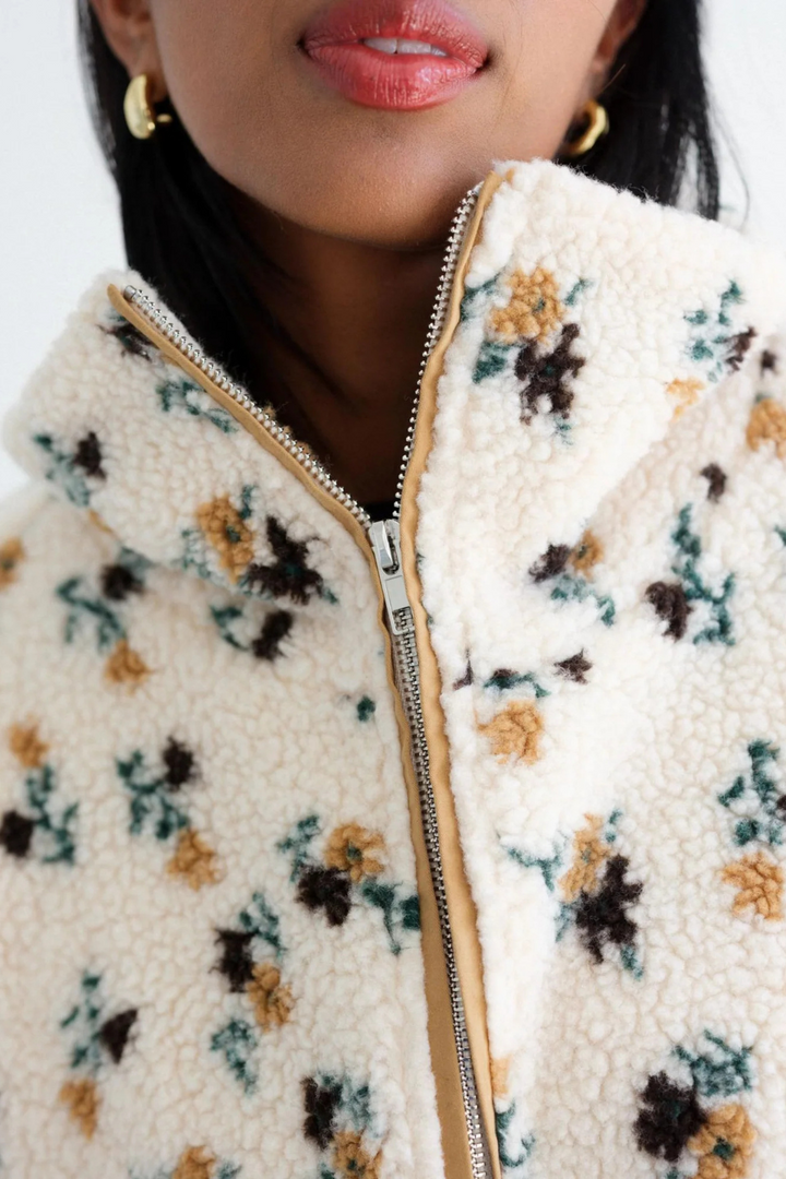 All Over Floral Sherpa Jacket