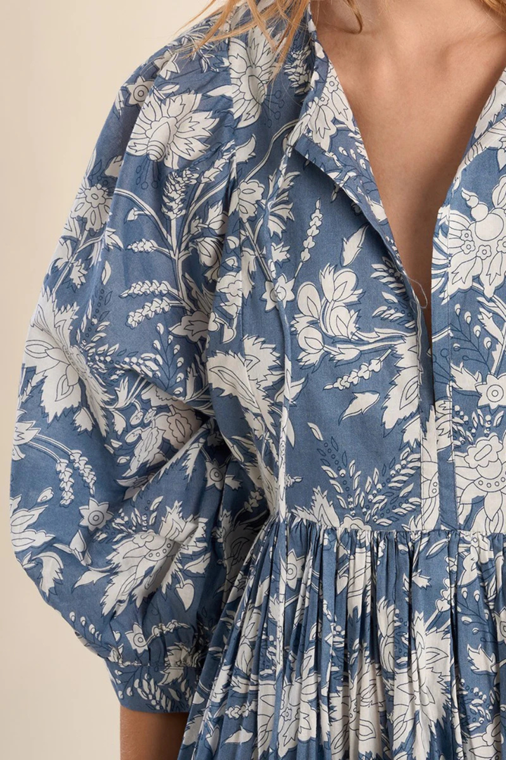 MOLLY BRACKEN Short printed dress, in cotton - Hot Peppers Clothing