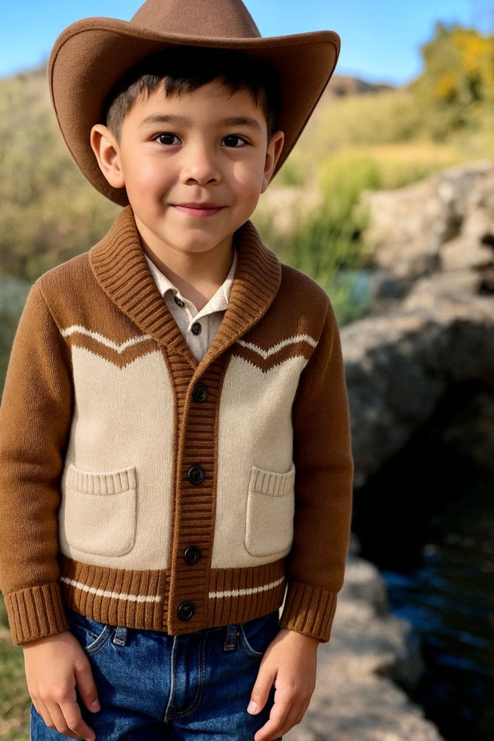 Me &amp; Henry YEEHAW cowboy cardigan