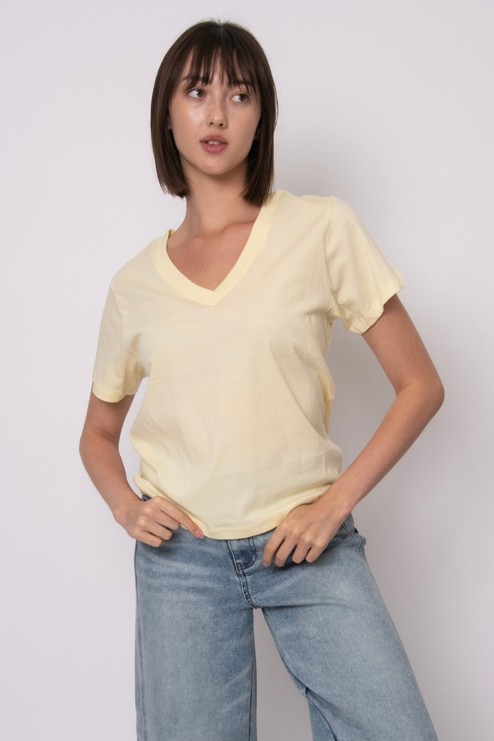 Rd Style Mila V-neck T-Shirt in Double Cream Rd Style