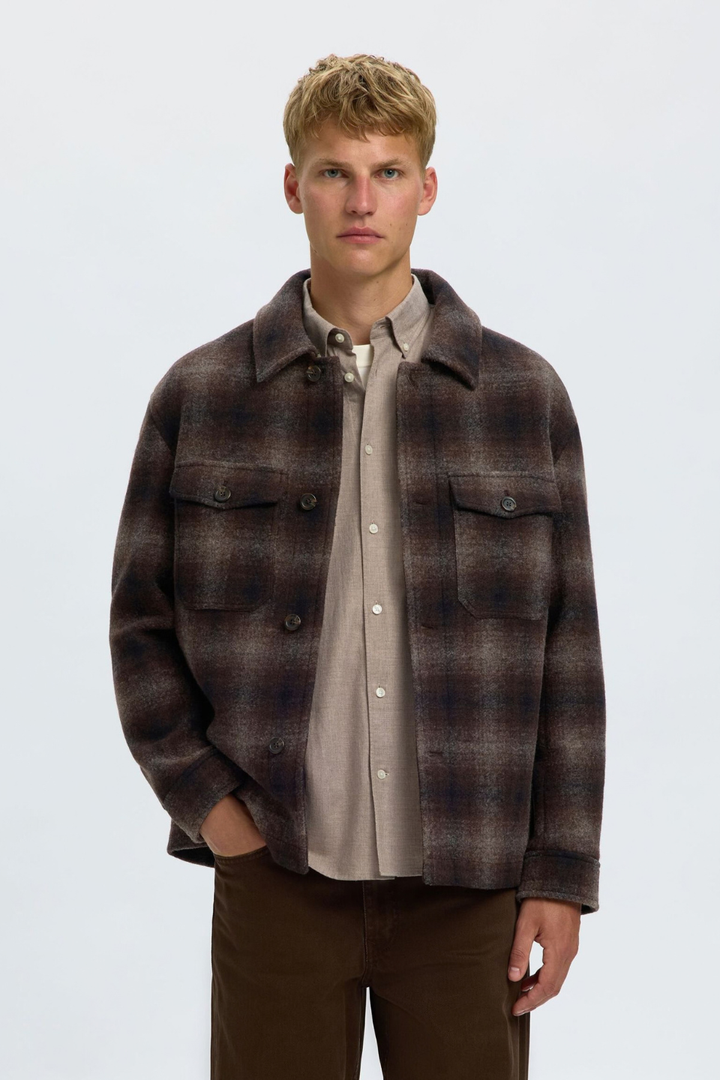 Selected Homme Mitch Wool Blend Shacket