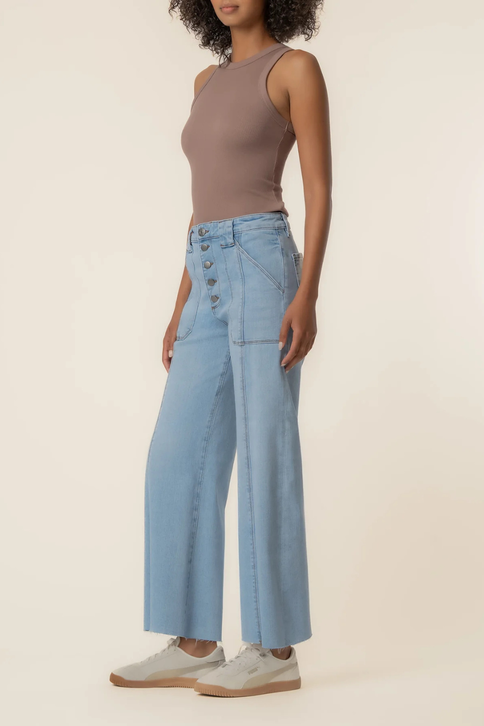 Kut From The Cloth Meg High Rise Wide Leg in Tone Wash KUT