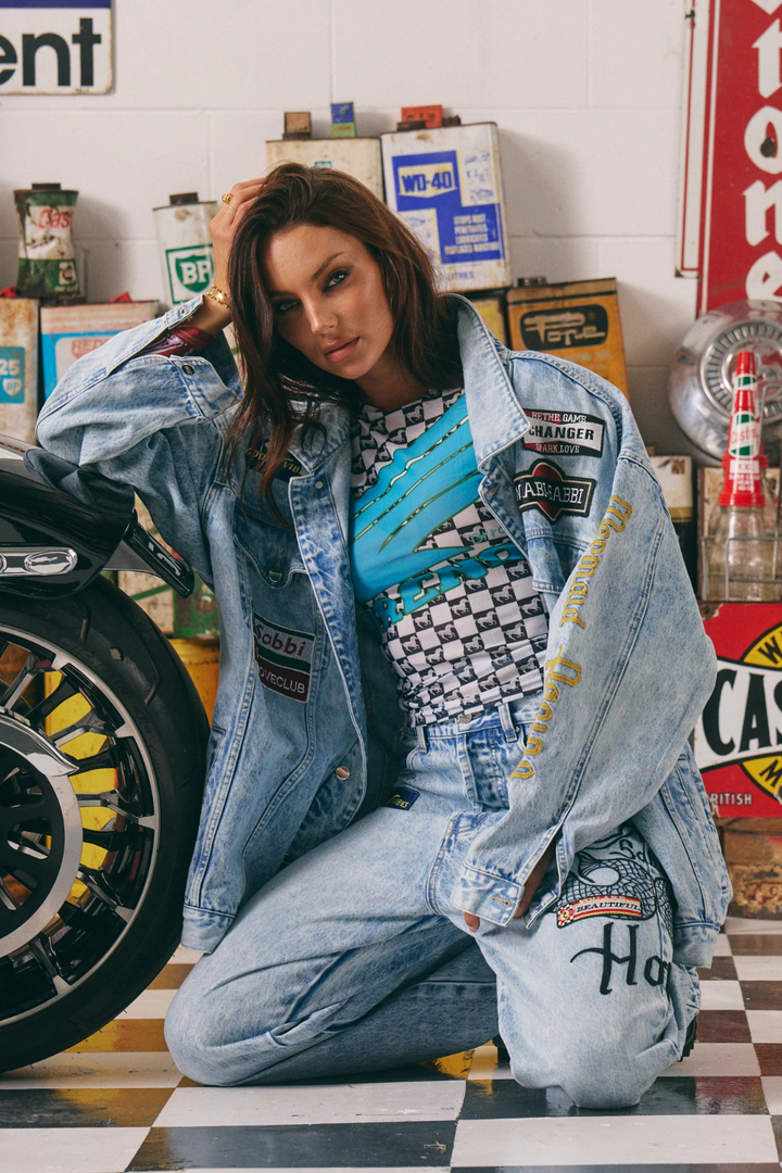THE MERMAID RACING DENIM JACKET SABBI