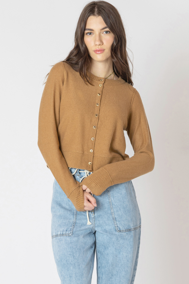 Fawn Easy Crewneck Cardigan