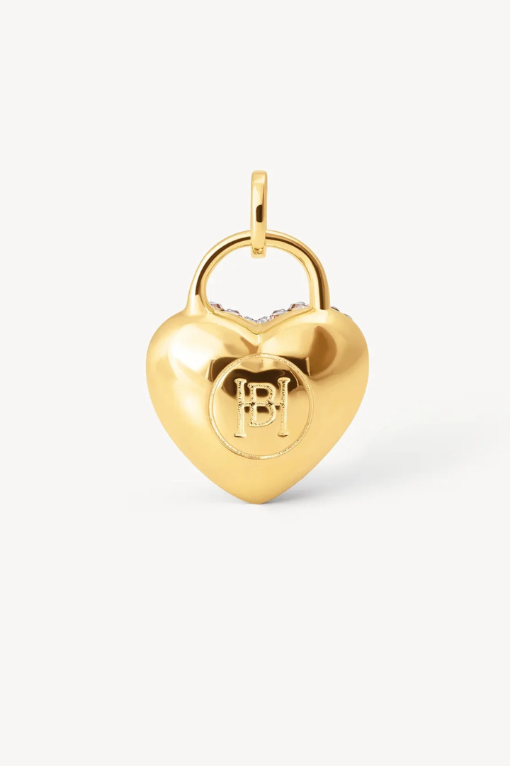 Champagne Sparkle Heart Charm