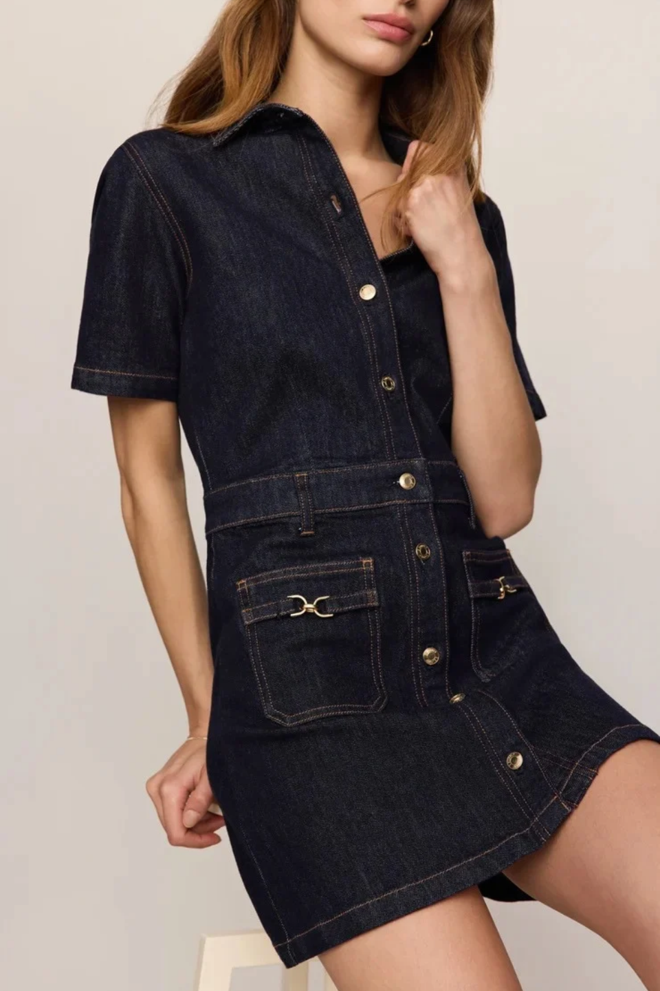 Z Supply Crush Denim Mini Dress