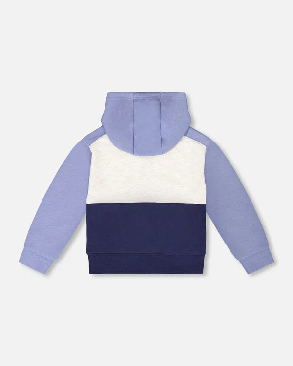 French Terry Color Block Full Zip Hoodie