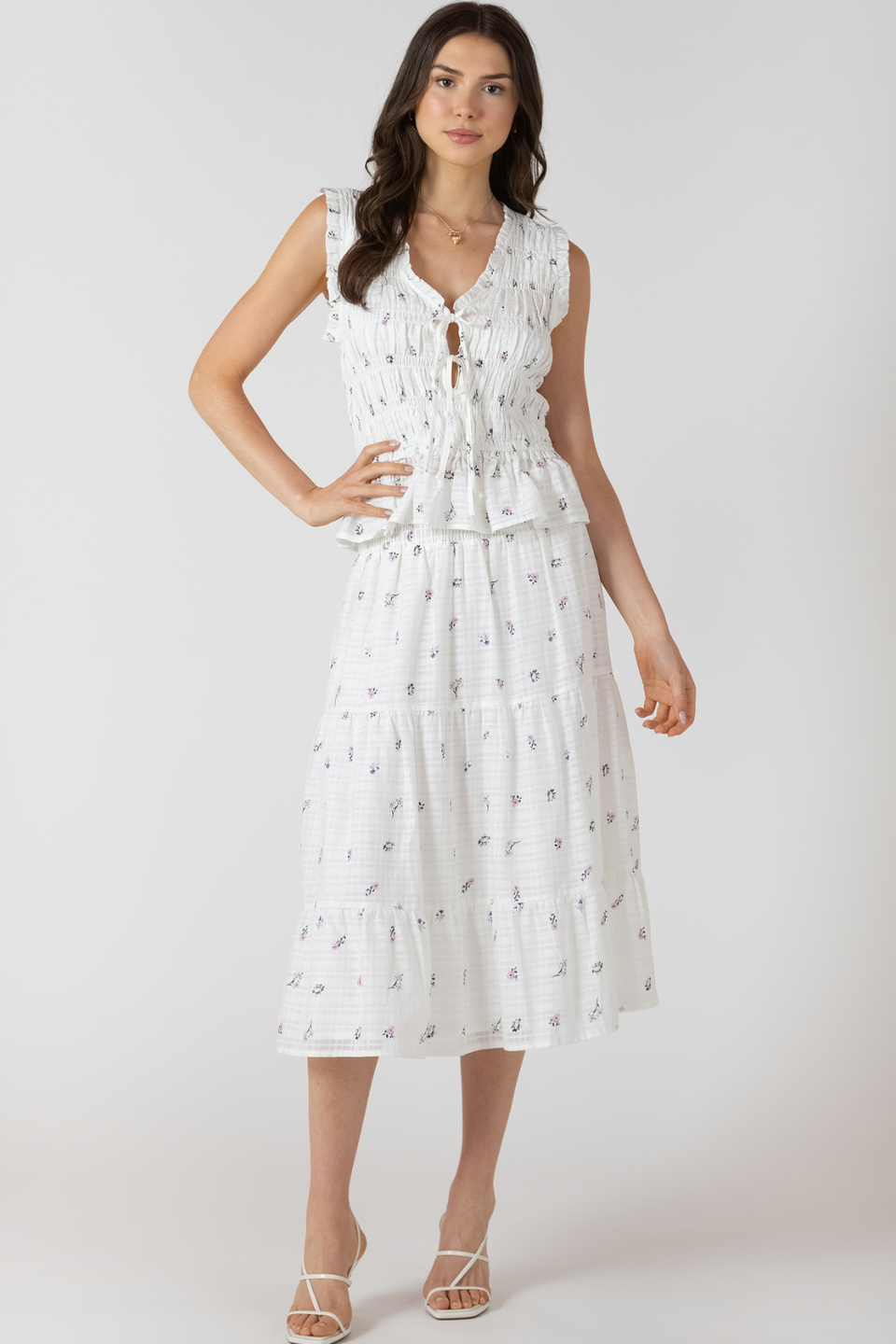 Dex Lilibet Tie-Front Top - Hot Peppers Clothing