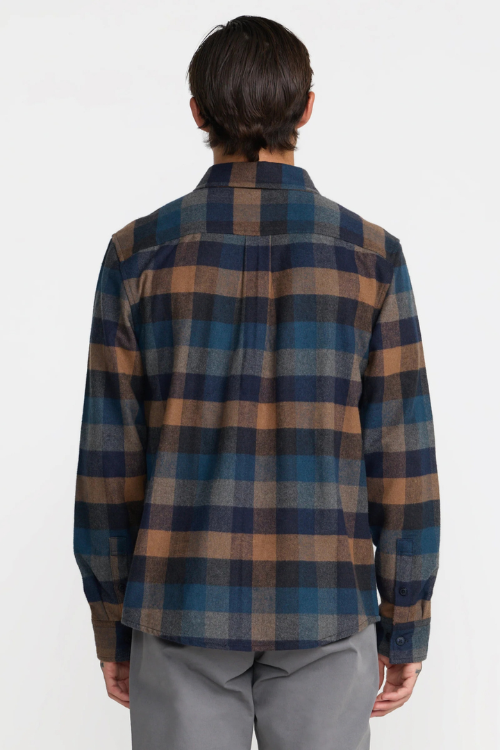 RVCA Dayshift Blanket Flannel Long Sleeve Shirt