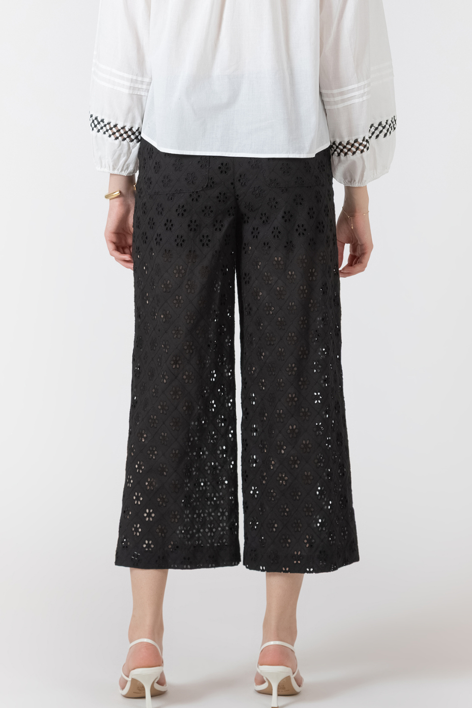 Black Tape Jude Openwork Embroidery Trouser - Hot Peppers Clothing