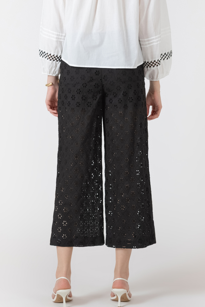 Black Tape Jude Openwork Embroidery Trouser - Hot Peppers Clothing