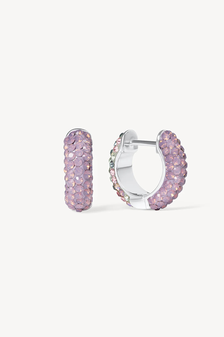 HILLBERG &amp; BERK Abalone and Amethyst Opal Reversible Sparkle Hoop Earrings HILLBERG &amp; BERK