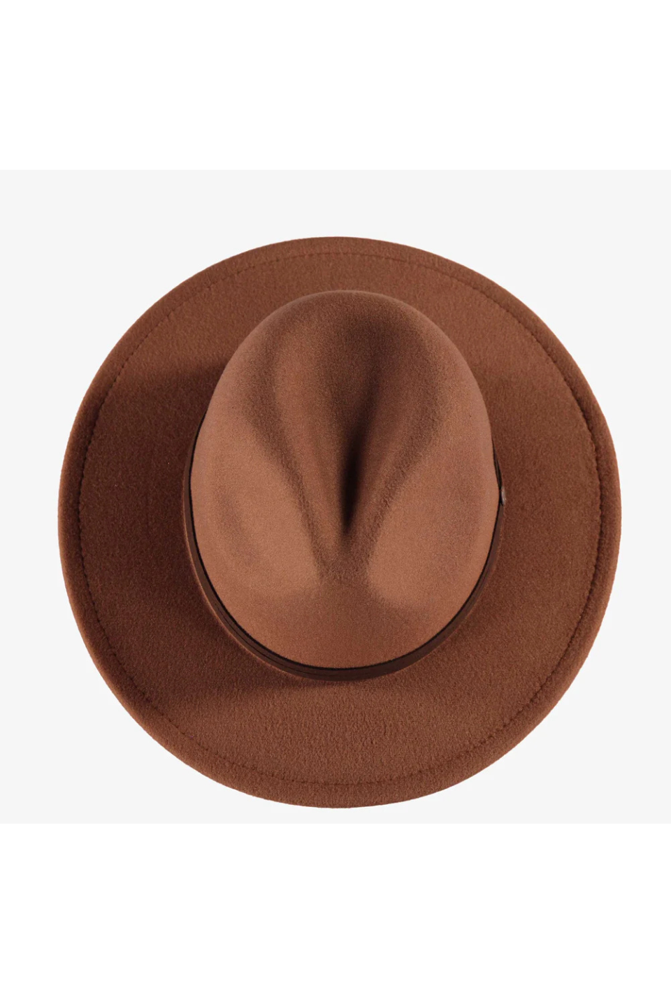 Brown felt fedora hat
