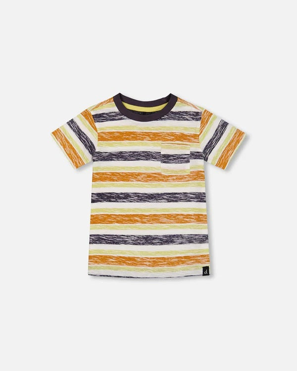 Short sleeve tee, Ringer crew neckline, Patch pocket on left chest