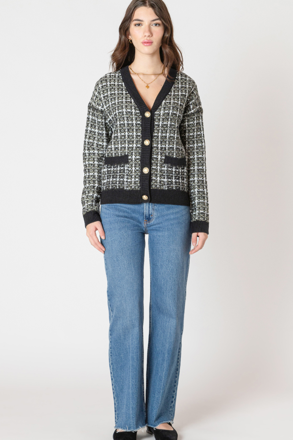 Gabrielle Tweed Texture Cardigan