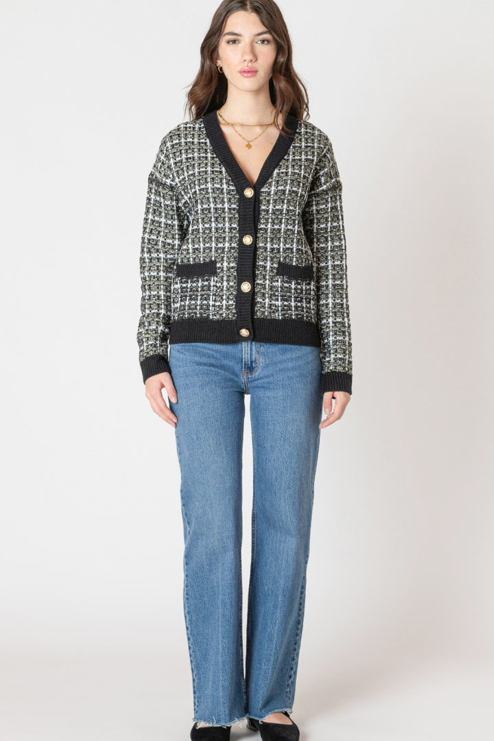 Gabrielle Tweed Texture Cardigan