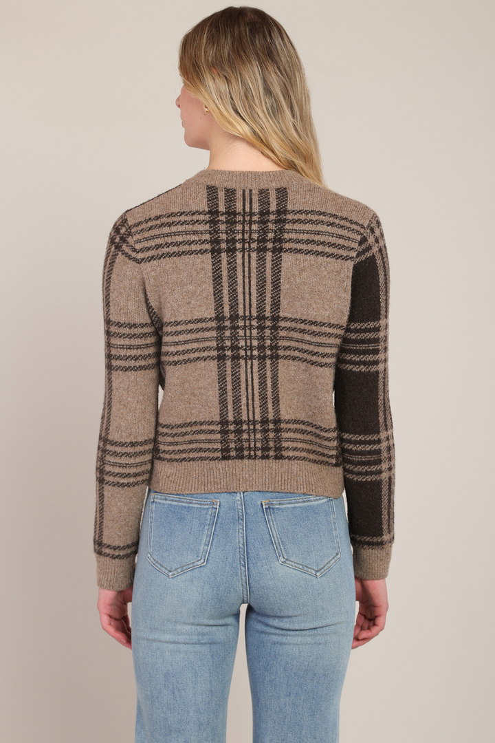 Room 34 Harlow Plaid Button-Front Cardigan