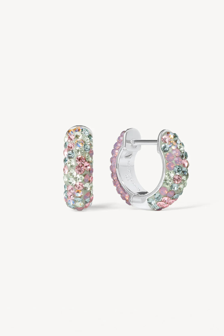 HILLBERG &amp; BERK Abalone and Amethyst Opal Reversible Sparkle Hoop Earrings HILLBERG &amp; BERK