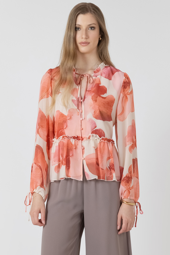 Black Tape Rosalie Blouse - Hot Peppers Clothing