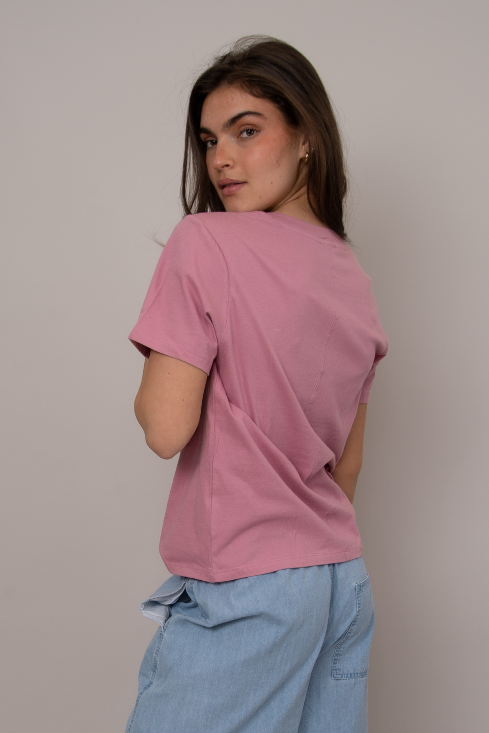 Rd Style Mila V-neck T-Shirt in Petal Pink Rd Style