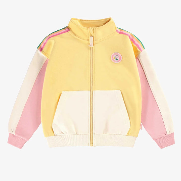 Yellow quarter zip in french cotton