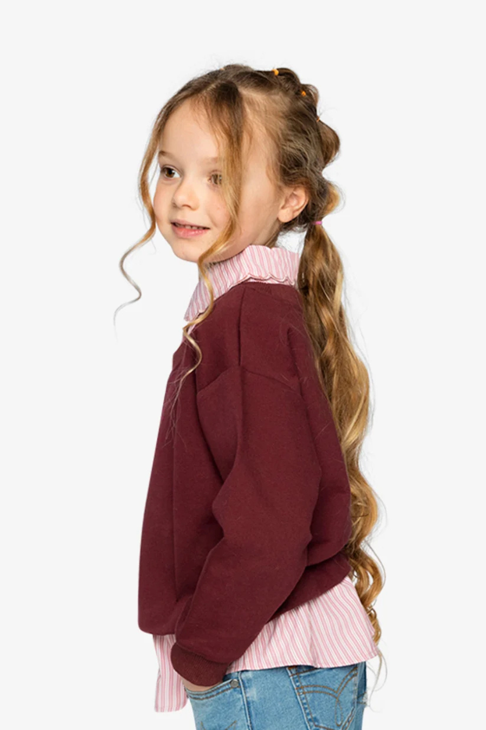 Deux Par Deux Fake Two Layer Sweater