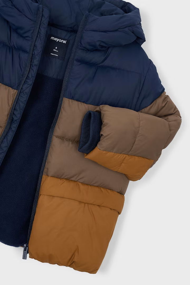 Mayoral Boy Mixed Fabric Puffer Jacket