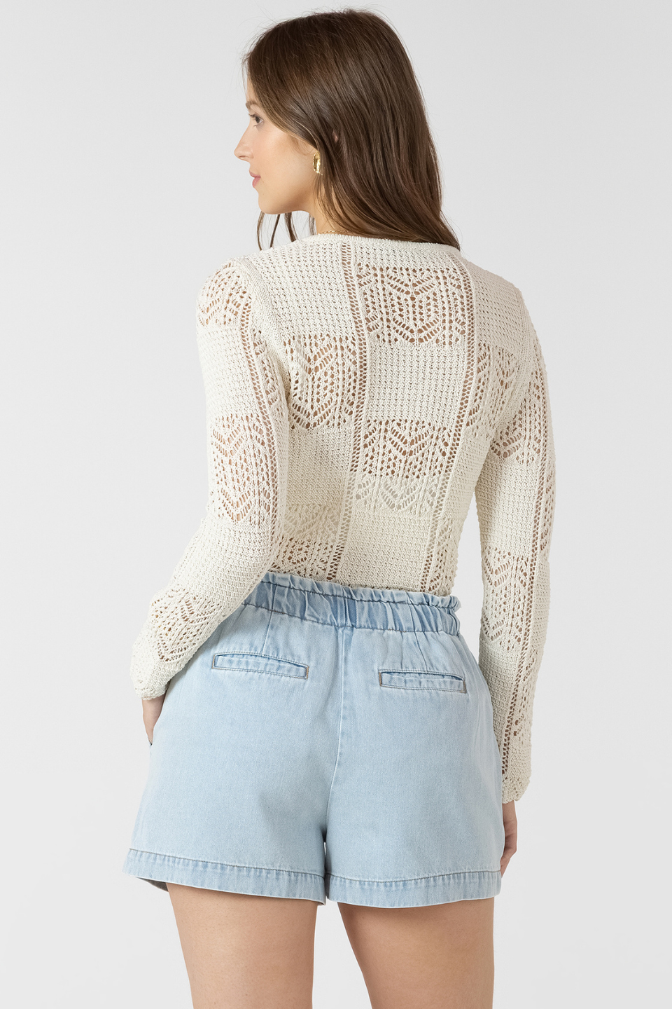 Dex Mage Pointelle Knit Cardigan - Hot Peppers Clothing