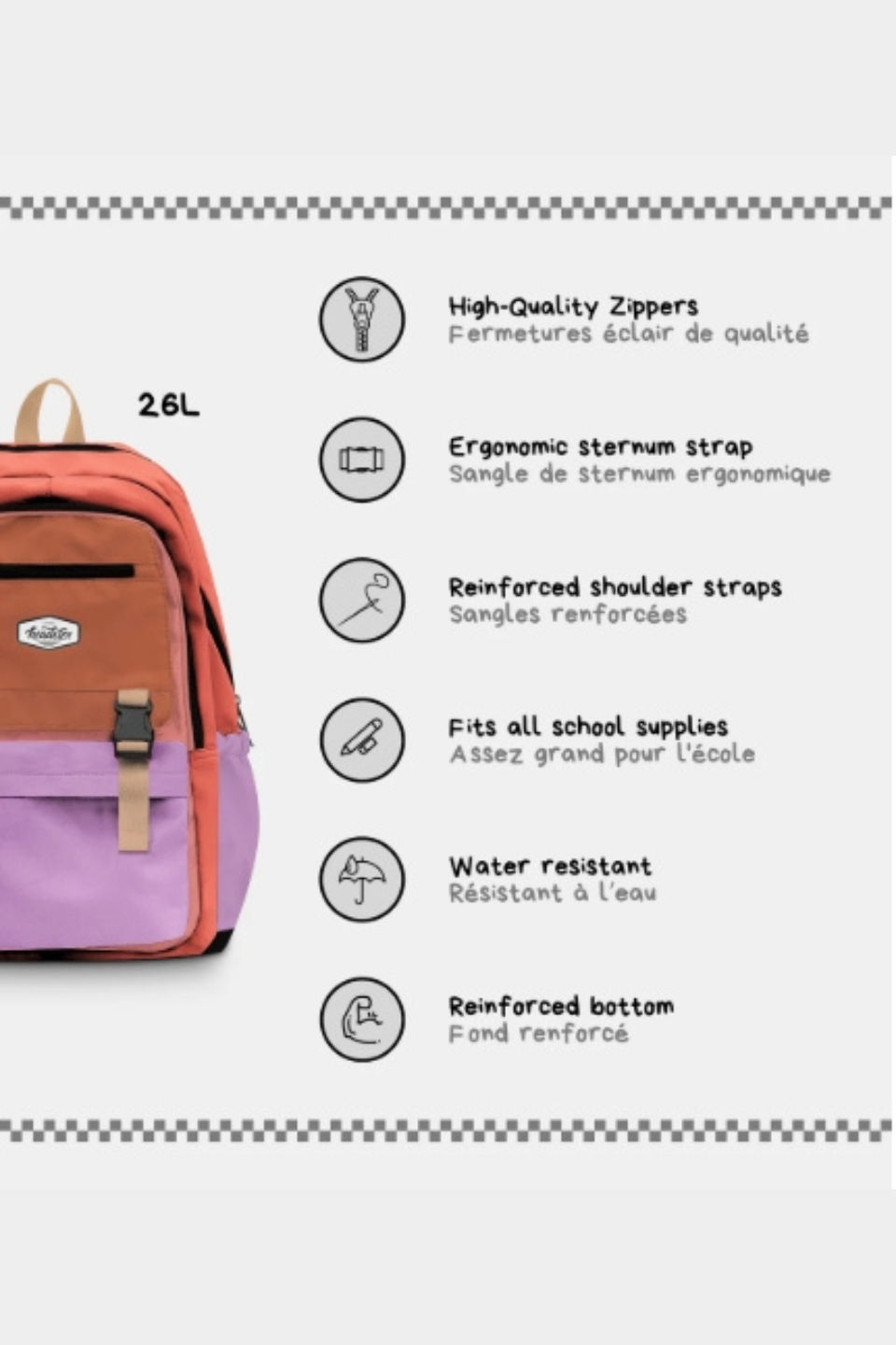 Headster Kids Colorblock 26L Backpack