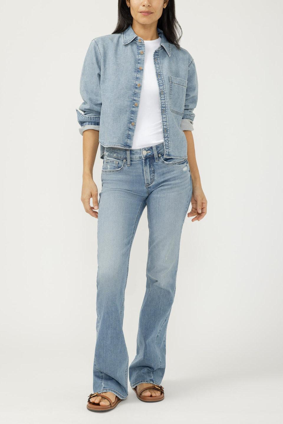 Silver Jeans Co. Button Front Knit Flex Shirt