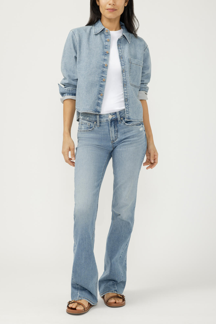 Silver Jeans Co. Button Front Knit Flex Shirt