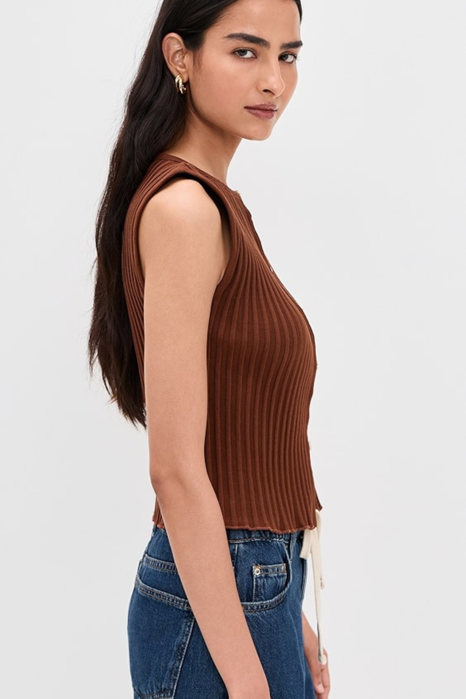 Free People Tilly Vest in Honey Bronze FREE PEOPLE
