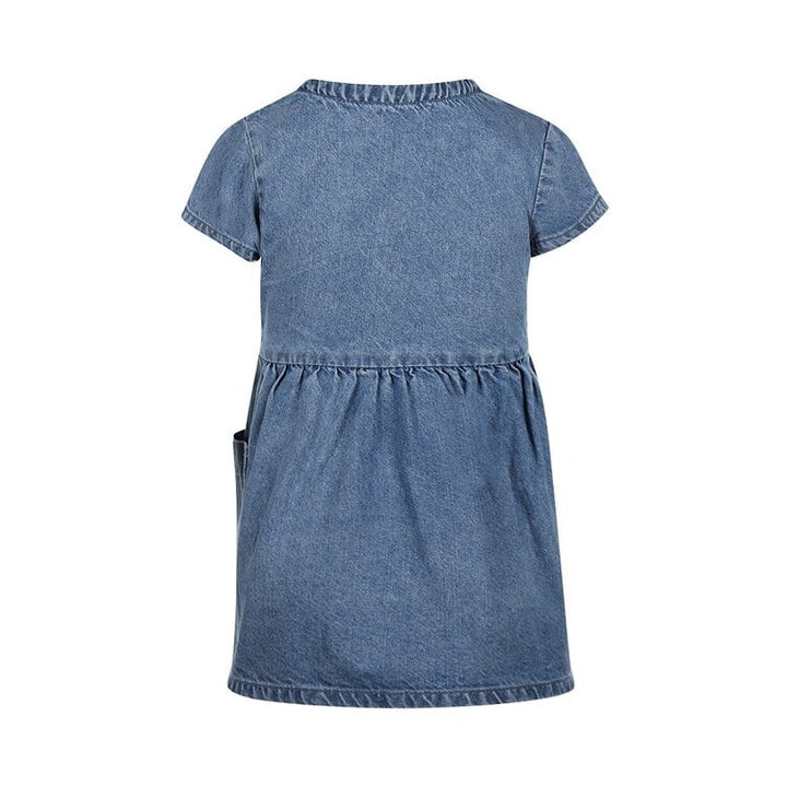 Denim Dress with Short Sleeves