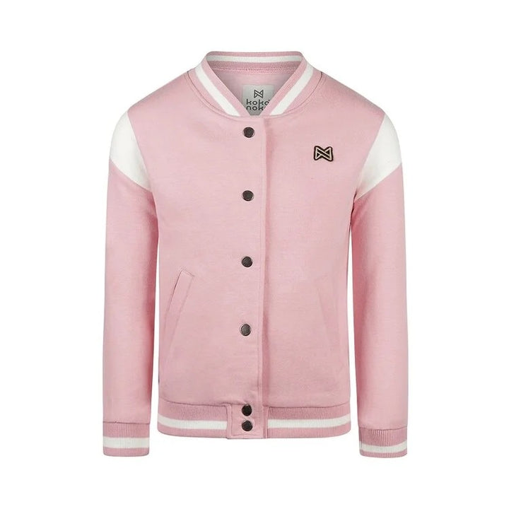 Bomber Varsity Jacket in Pink