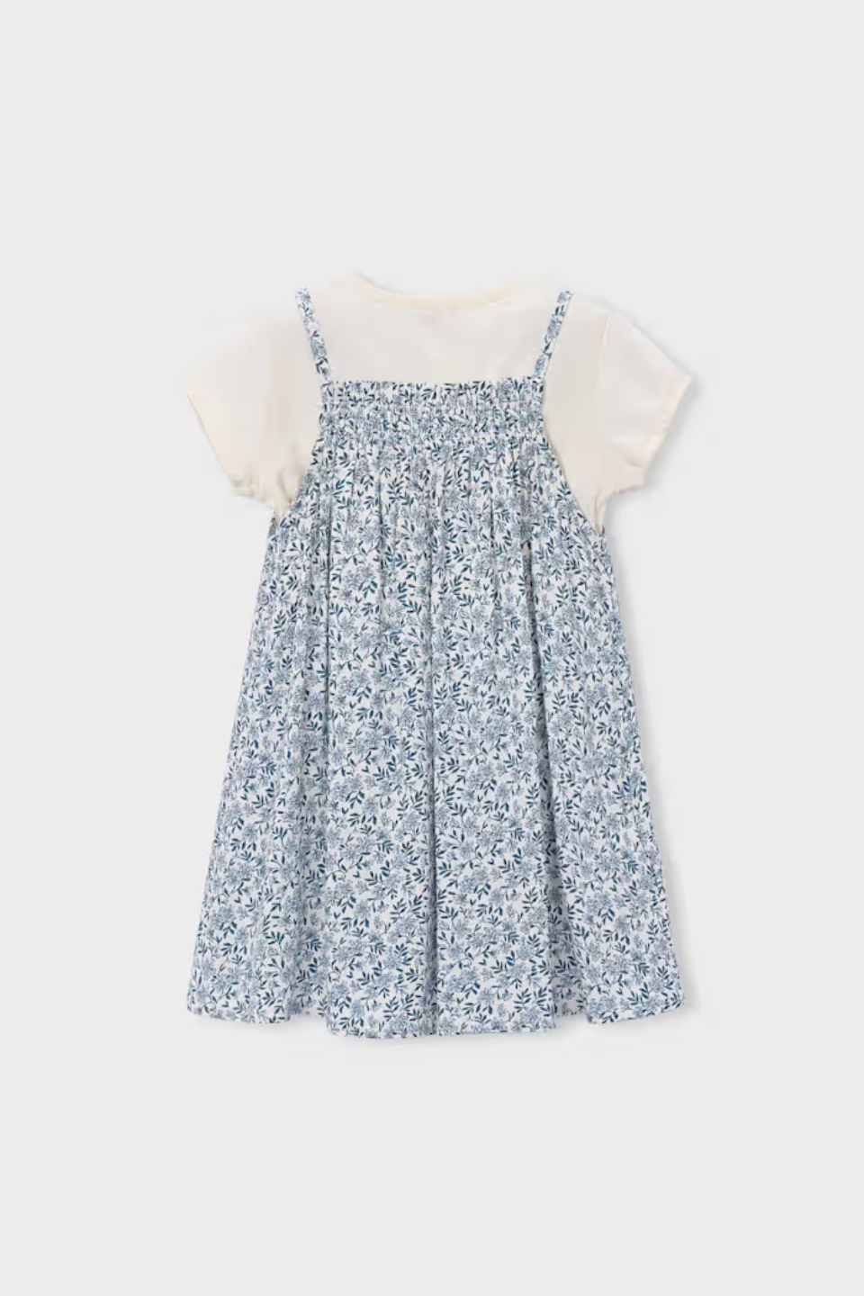 Printed Dress with Faux T-shirt - Hot Peppers Clothing